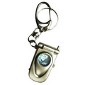 Light Blue Cellphone Shape Key Chain Quartz Watch